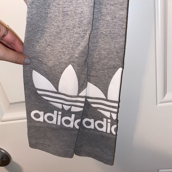 adidas Pants - Grey Adidas Leggings Size XS White Logo